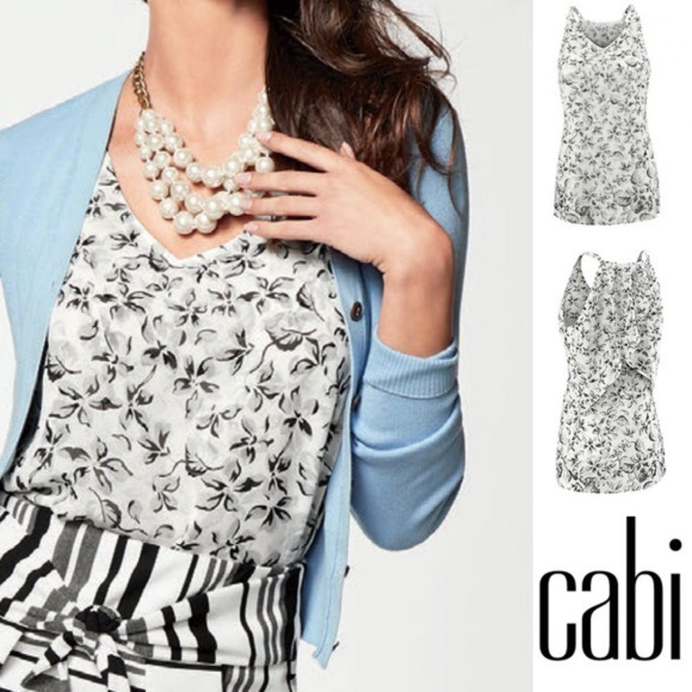 CAbi Moody Floral Terrace Cami Tank Top Size XS